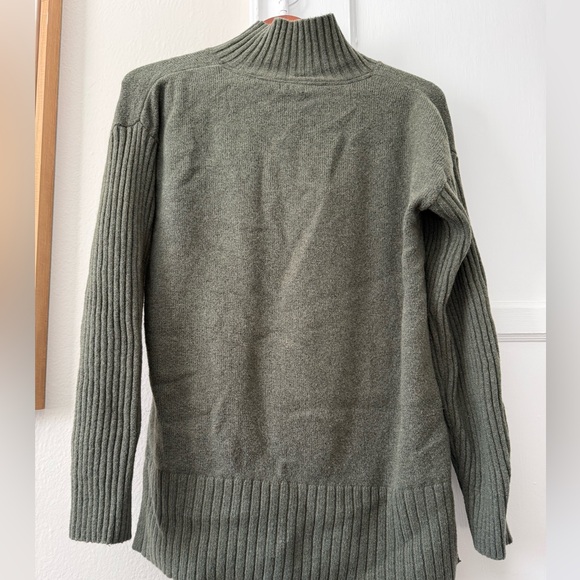 L.L. Bean Olive Cowl Neck Sweater - Picture 4 of 4